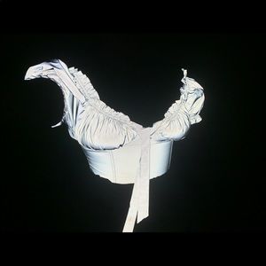 Off The Shoulder reflective crop top